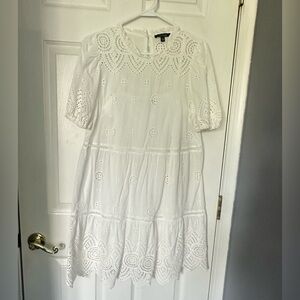 Pure cotton eyelet dress